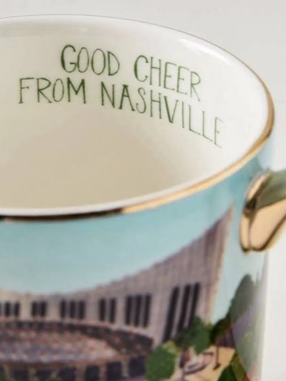 NIB Anthropologie Holiday In The City Nashville Mug